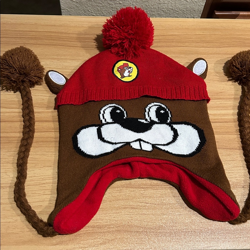 Bucees lot of 2 beanies Red and Brown Beanie Set - Picture 2 of 6